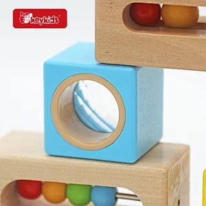 Non-Toxic early learning wooden sensory blocks for baby & toddler W13D449
