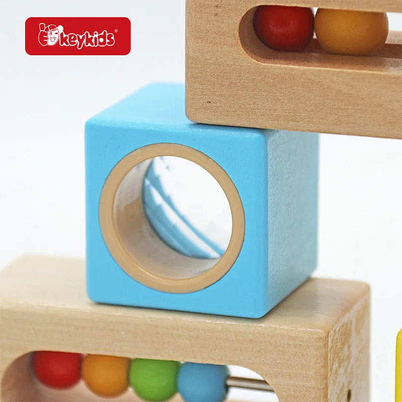 Non-Toxic early learning wooden sensory blocks for baby & toddler W13D449